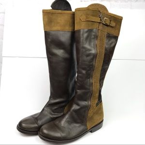 Anouk Handmade Distressed Suede Leather Boots 9.5